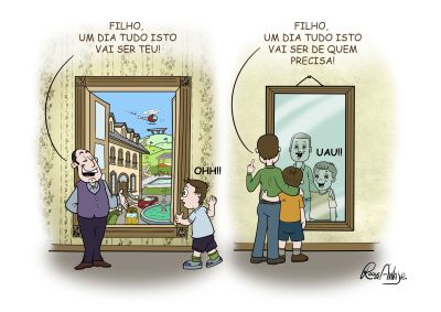 Herança X Legado, de Roque De Ávila Jr. — 1º lugar em Cartum, 2º Salão de Humor
