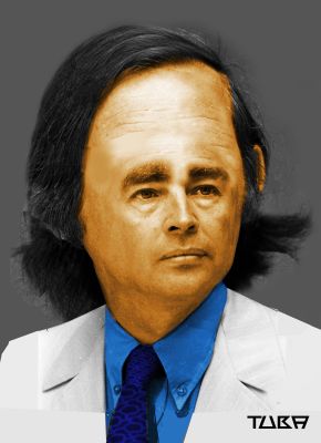 Caricatura Dr. Christiaan Barnard, de Tuba