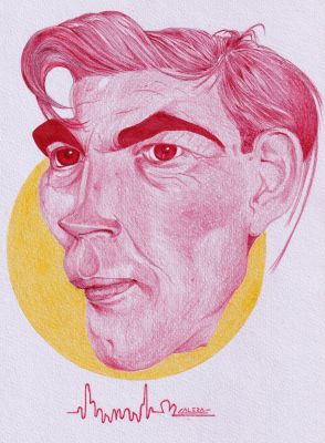Caricatura Christiaan Barnard, de Calera